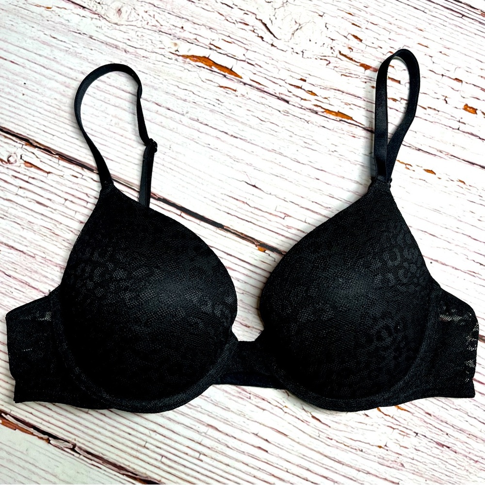 Victoria Secret PINK Black Cheetah Print Bra